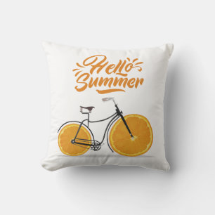 Almofada Olá verão, camiseta engraçada da bicicleta T-Sh
