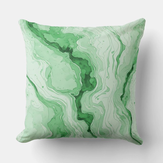 Almofada Olhar Ágata Verde Floresta Druzy  (Frente)