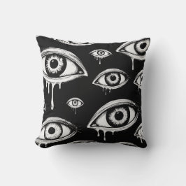 Almofada Olhar Assombrado: Olhos Surreais no Escuro