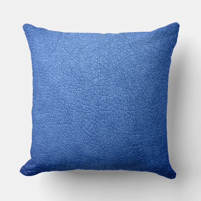 Almofada Olhar de Couro Elegante Azul (Frente)