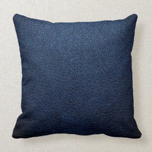Almofada Olhar de couro elegante azul escuro