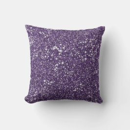 Almofada Olhar de Textura de Brilho Roxo Falso