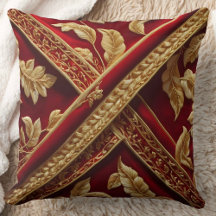 Olhar vintage com bordado em padrão vermelho doura