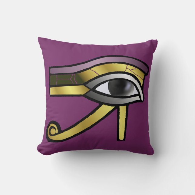 Almofada Olho dourado do coxim de Horus (Frente)