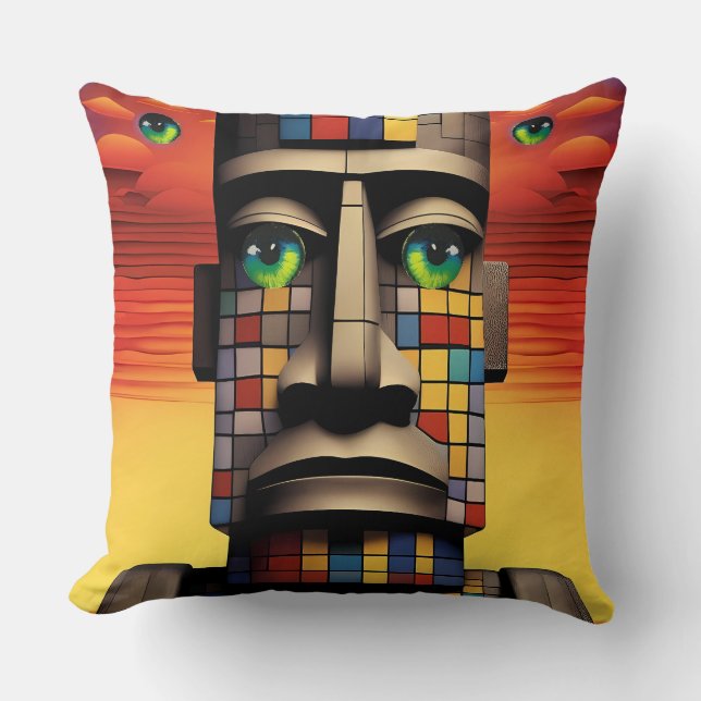 Almofada Olhos do Pop de Moais Ken Gage Surrealismo (Frente)