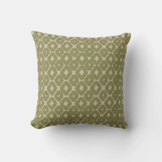 Almofada Olive and cream Boho Geometric Throw Pillow