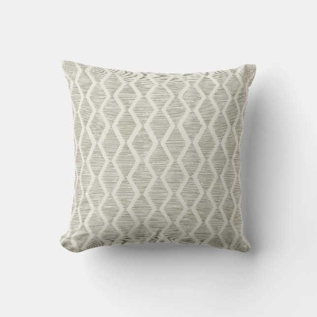 Almofada Olive Diamond Geometric Minimalist Throw Pillow (Frente)