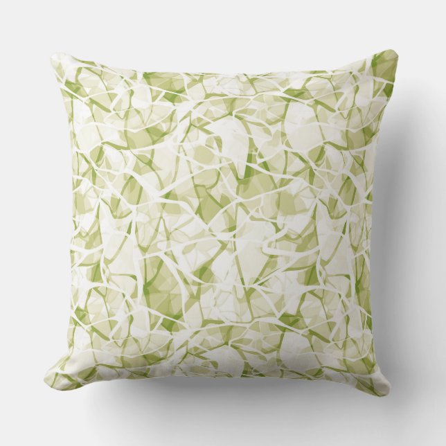 Almofada olive-white abstract fashionable modern pattern    (Frente)