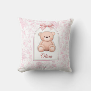 Almofada Olivia   Design de Enfermeiro de Urso Rosa Persona