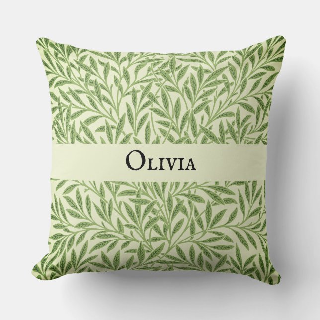 Almofada Olivia Elegant Floral Pattern Nome Personalizado (Frente)