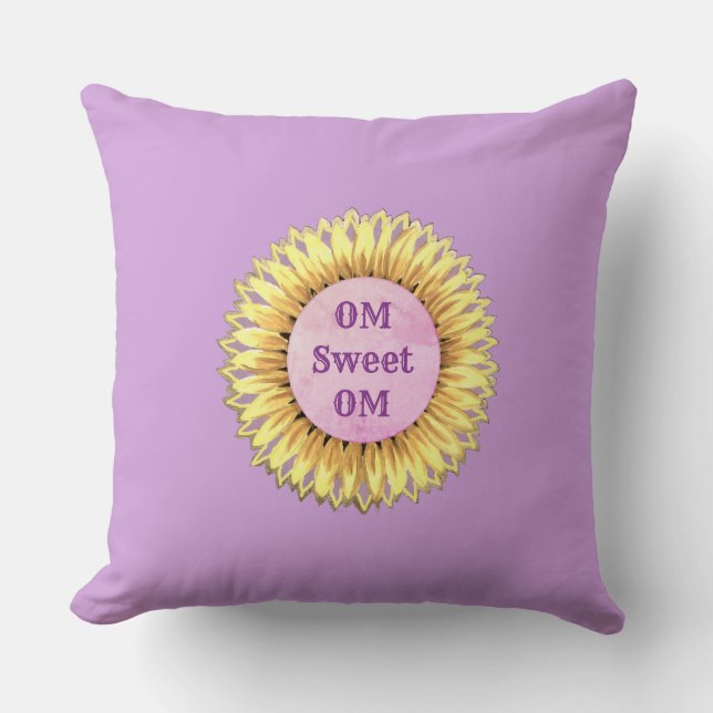 Almofada Om Sweet Om Girassol (Frente)