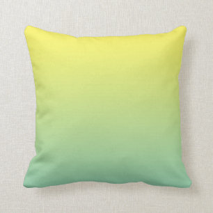 Almofada "Ombre verde e amarelo"