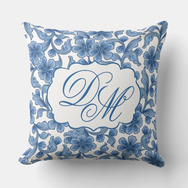 Almofada Omphalodes Azul & Skydiver Blue Casamento Keepsael (Frente)