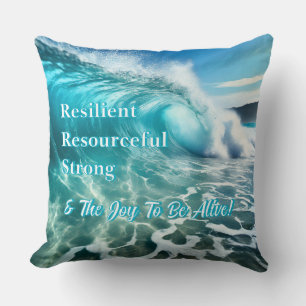 Almofada Onda Forte do Oceano Inspiradora