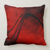 Onda hachurada vermelho - travesseiro decorativo