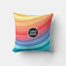 Almofada Ondas abstrato Vibrantes do Arco-Íris | Adicione s