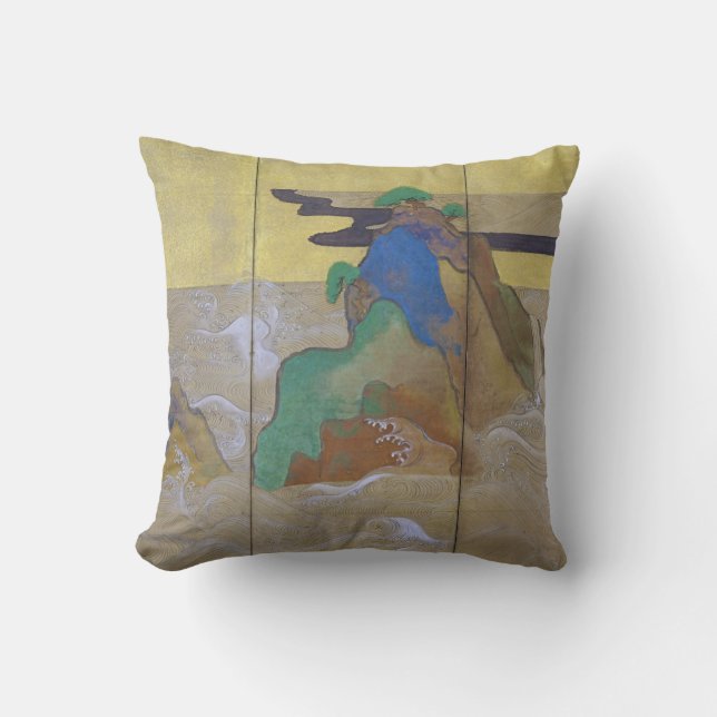 Almofada Ondas em Matsushima (Esquerda), Tawaraya Sotatsu (Frente)