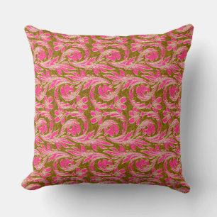 Almofada Ondas Metálicas, Douradas Rosa- Travesseiro decora