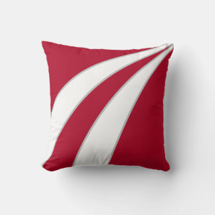 Almofada Ondas modernas elegantes abstratas em vermelho bur