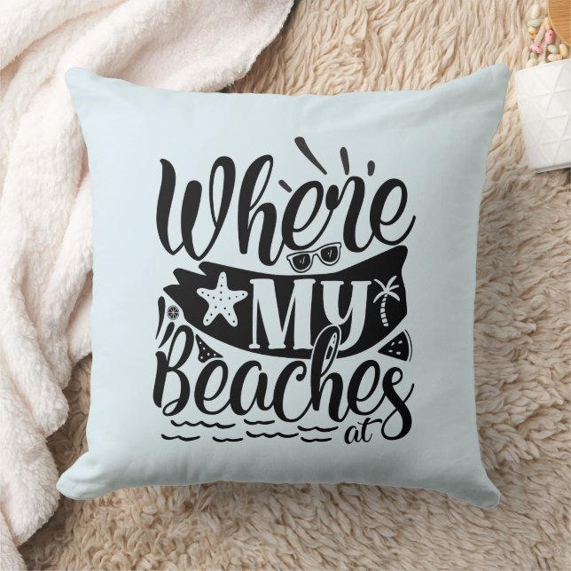 Almofada Onde estão as minhas praias? (Cobertor)