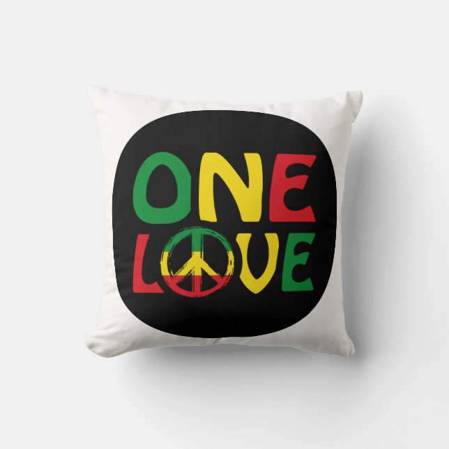 Almofada One Love, Reggae design (Frente)
