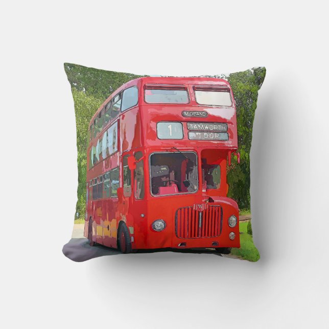 ALMOFADA ÔNIBUS VERMELHO BRITÂNICO (Frente)