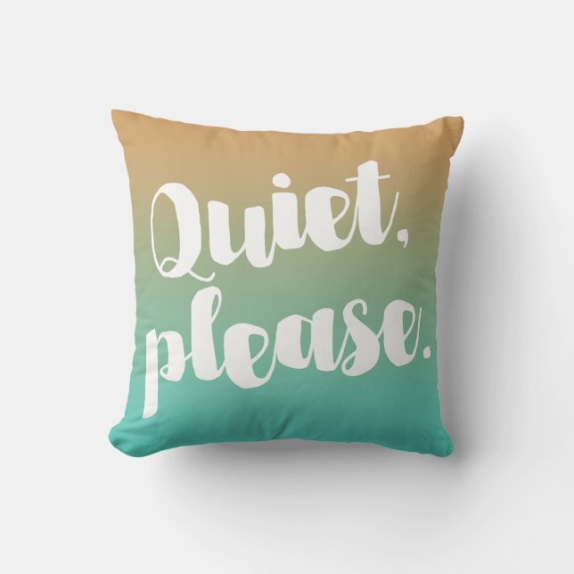 Almofada Opção de Cores do Ombre de Tempo Silencioso ou de  (Frente)