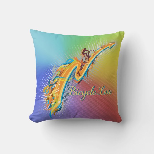 Almofada Opções de Travesseiro do Bicycle Love 1 (Frente)