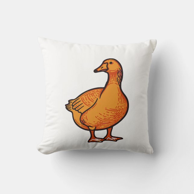 Almofada Orange Duck – Cute and Playful Animal (Frente)