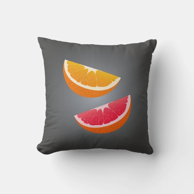 Almofada Orange & Grapefruit Citrus Throw Pillow (Frente)