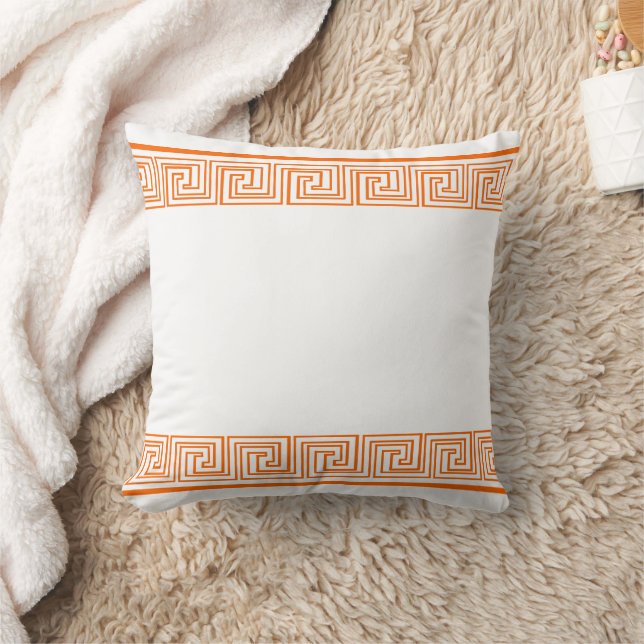 Almofada Orange Grecian Frieze Pattern (Cobertor)