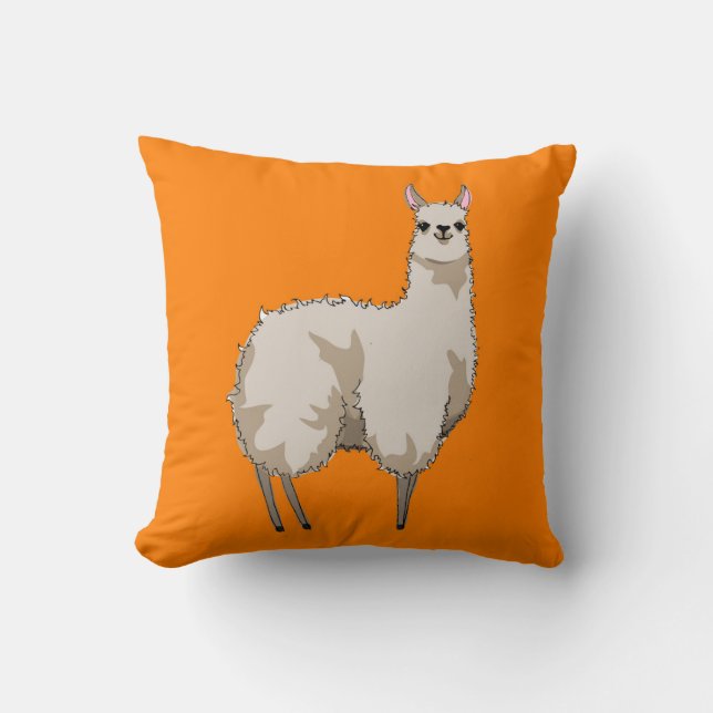 Almofada Orange Llama Cushion (Frente)