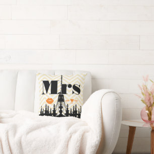 Almofada Orange Mrs Lábios Pale Yellow Zig Zag Chandelier