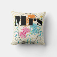 Orange Mrs Lábios Pale Yellow Zig Zag Mason Jar
