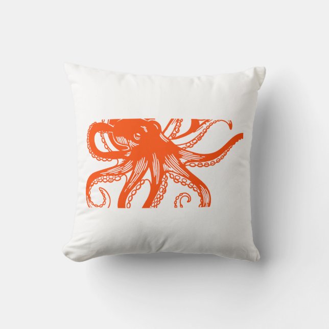 Almofada Orange Octopus  (Frente)