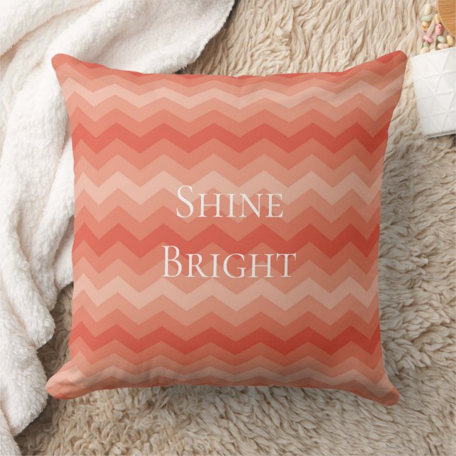 Almofada Orange Peach Chevron (Cobertor)