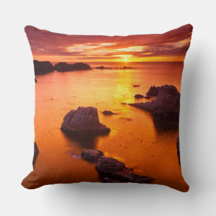 Almofada Orange Secape, pôr do sol, Califórnia