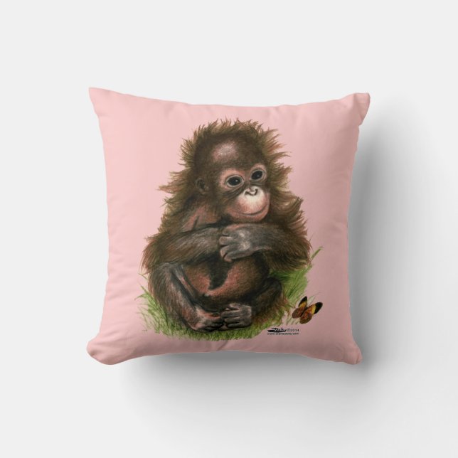 Almofada Orangutan Baby e Butterfly (Frente)