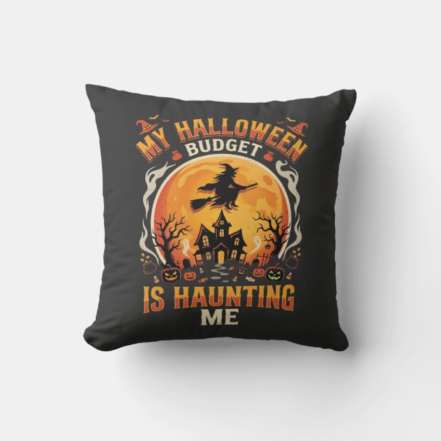 Almofada Orçamento de Terror de Halloween (Frente)