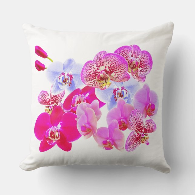 Almofada Orchid Flower Art Print (Frente)