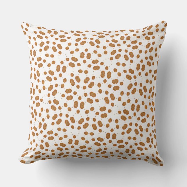 Almofada Organic Brown Dalmatian Spot Repeat Pattern (Frente)