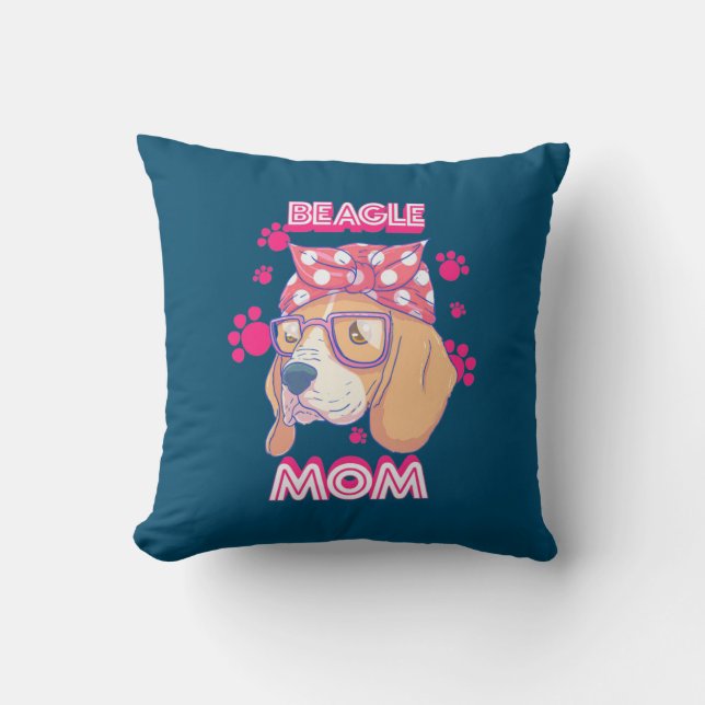 Almofada Orgulho de Beagle Dog Mãe (Frente)