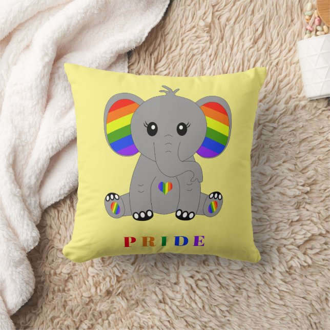 Almofada Orgulho gay LGBTQ - elefante giro com bandeira arc (Cobertor)