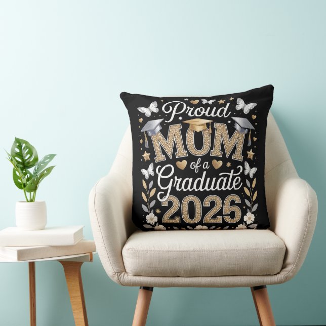 Almofada Orgulhosa mãe de uma graduada de 2026 (Cadeira)