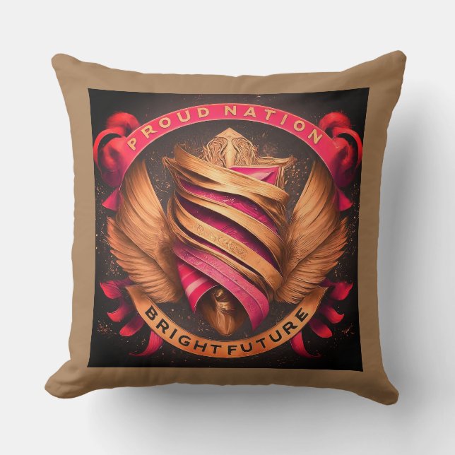 Almofada Orgulhoso Futuro Brilhante Da Nação (Frente)