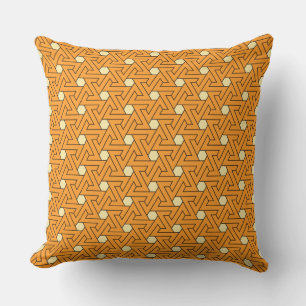 Almofada Oriental Orange Beige Triangle egípcia