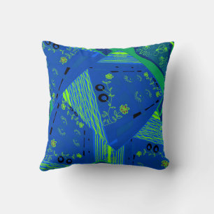 Almofada Origami Chintz (L) Azul Verde
