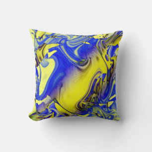 Almofada Ornamentado de carvão azul amarelo Design mediterr