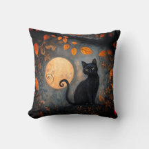 Ornamentado de Gata Negra de Lua Cheia de Hallowee