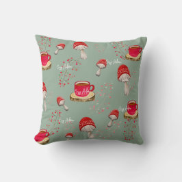 Almofada Ornamento colorido do padrão aquoso do outono